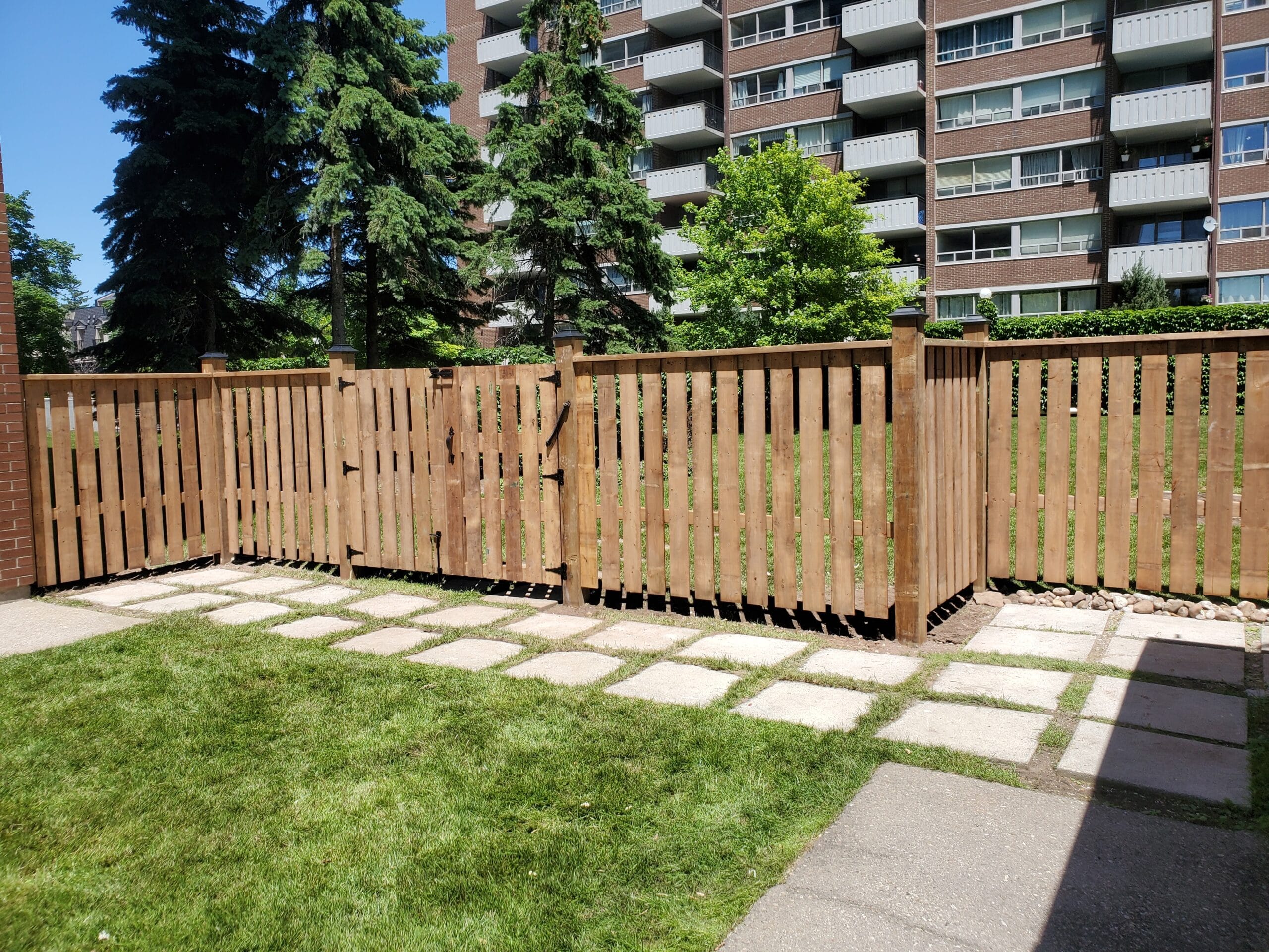 New wood fence