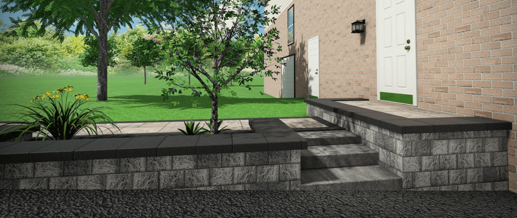3d design for new interlock and retaining wall