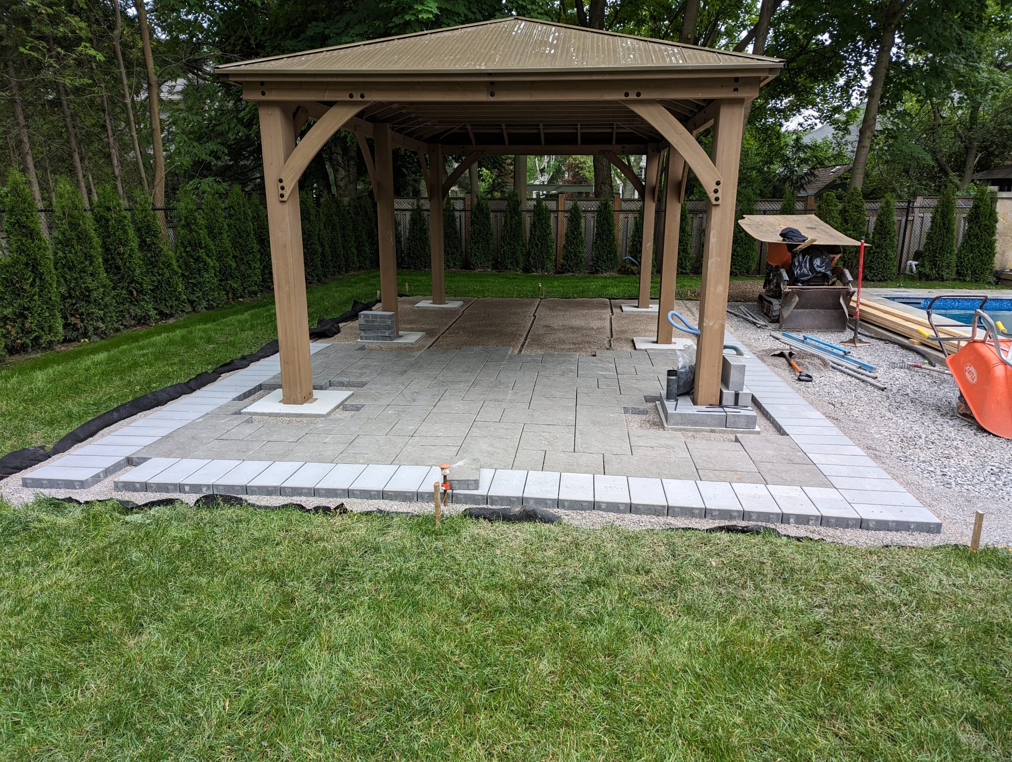 interlock almost complete, getting ready for pillars